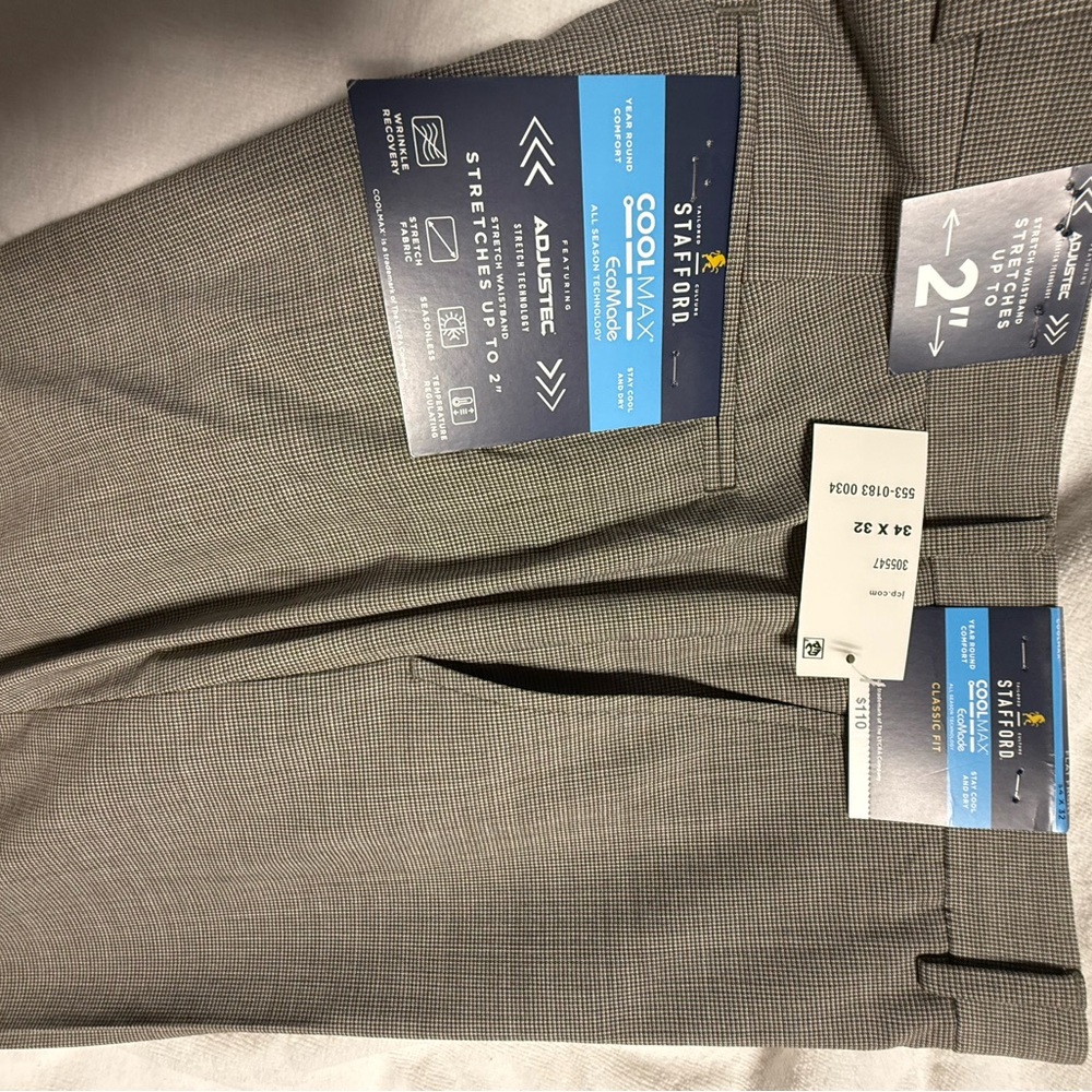 NWT Stafford Men's Brown & Tan 3-Piece Suit - Picture 7 of 13